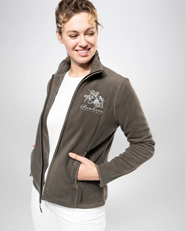Mikrofleece-Jacke mit Reißverschluss für Damen
